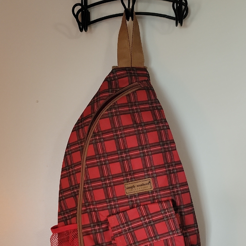 Simply Southern Red Plaid Bag